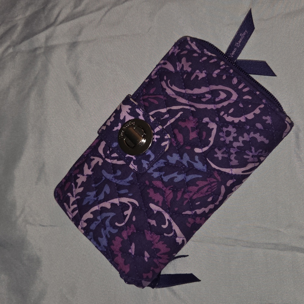 Vera Bradley Purple Paisley Floral Wallet